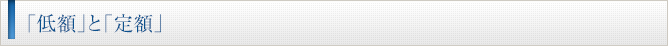 「低額」と「定額」